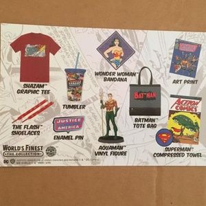 JLA Shazam T-Shirt Batman Tote Superman Gift Set